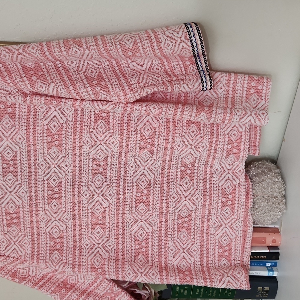 2for$10Aztec Print Blazer Cardigan XL Feminine Career Coastal Church Modest - Picture 12 of 13